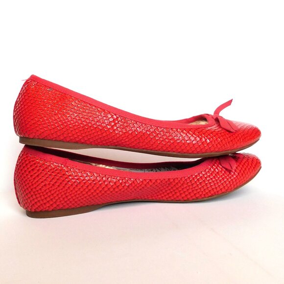 Steve Madden Snake Animal Ballet Flats with Bow Pink  Size 9 M - Picture 3 of 12